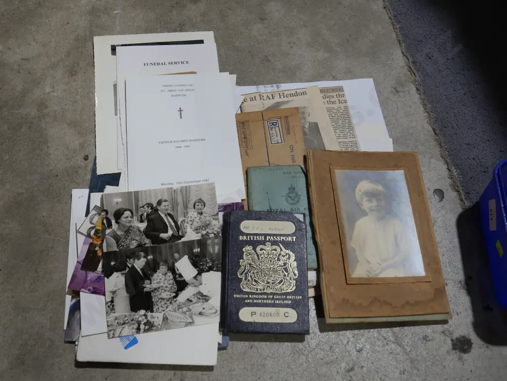 Julian Morton passport, airforce papers, photos etc Image 1++