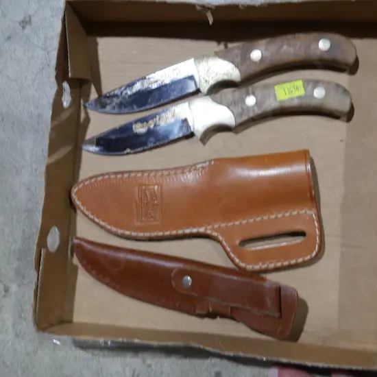 2 knives and sheaths