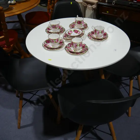 Table and four chairs