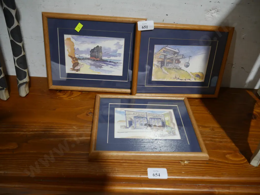 3 small watercolors Image 1++