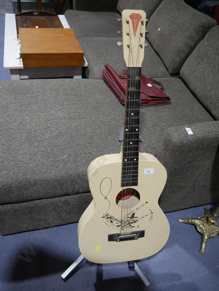 Tex Morton guitar and stand Image 1++