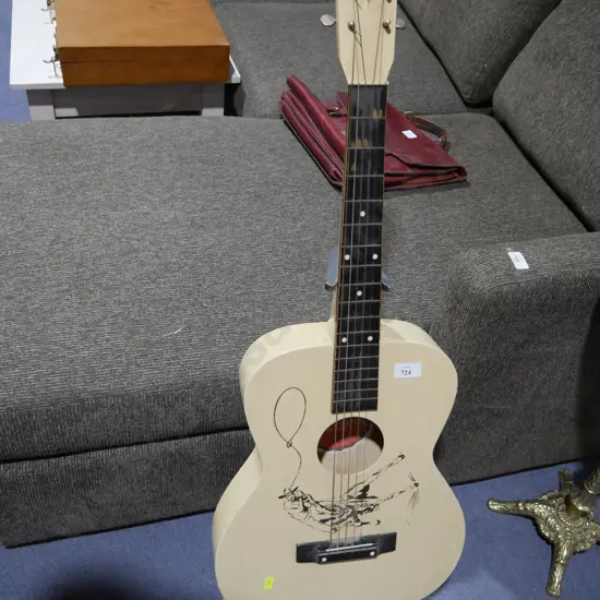 Tex Morton guitar and stand