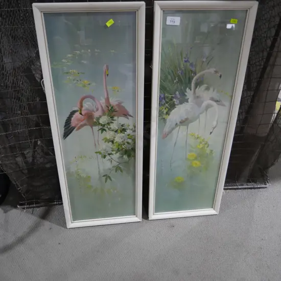 2 flamingo prints