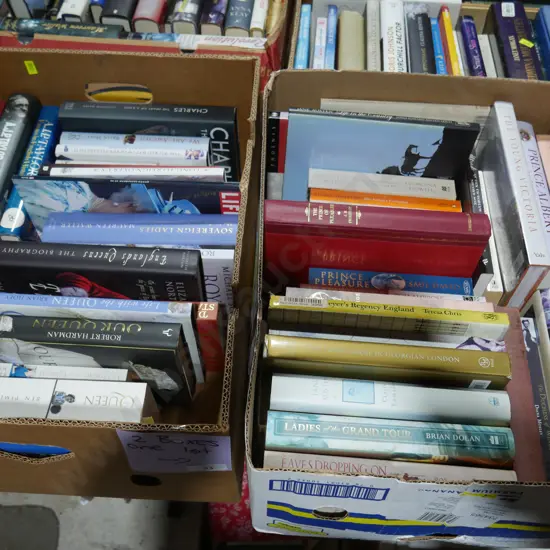 Two boxes of books