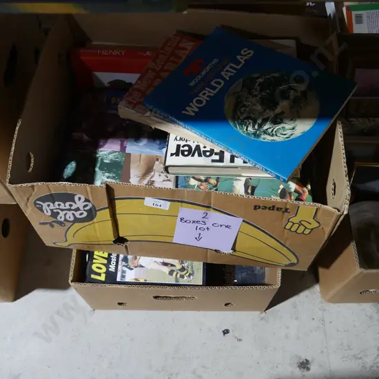 2 boxes of books