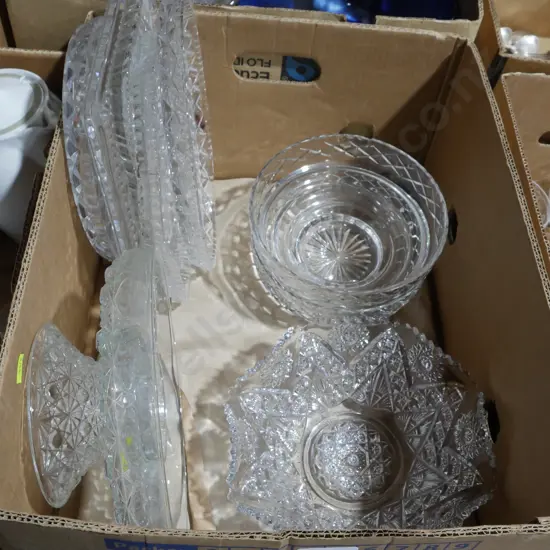 Glass bowls etc