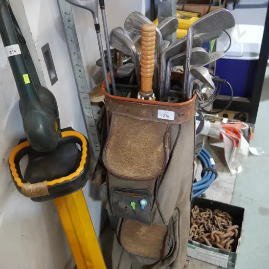 Golf clubs and bag