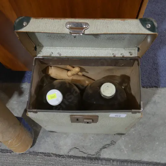Flagons and case