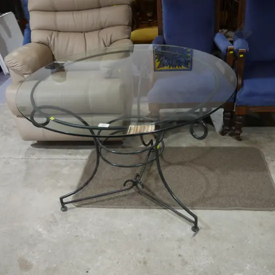 Glass top table