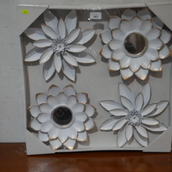 4 piece flower wall decors