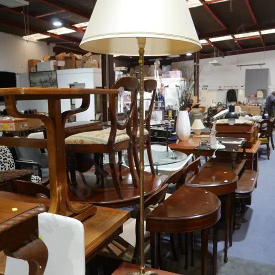 Brass standard lamp