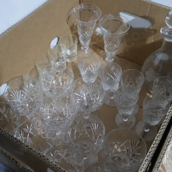 Glasses, decanter