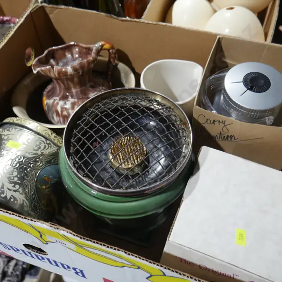 Vase, tin, lamp