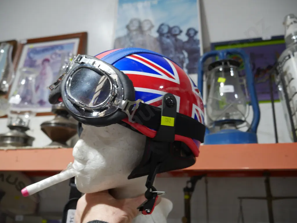 Motorbike helmet and goggles Image 1++