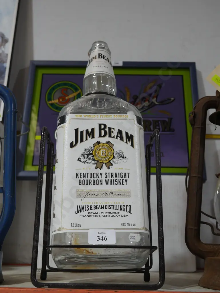 Jim Beam bottle and cradle Image 1++