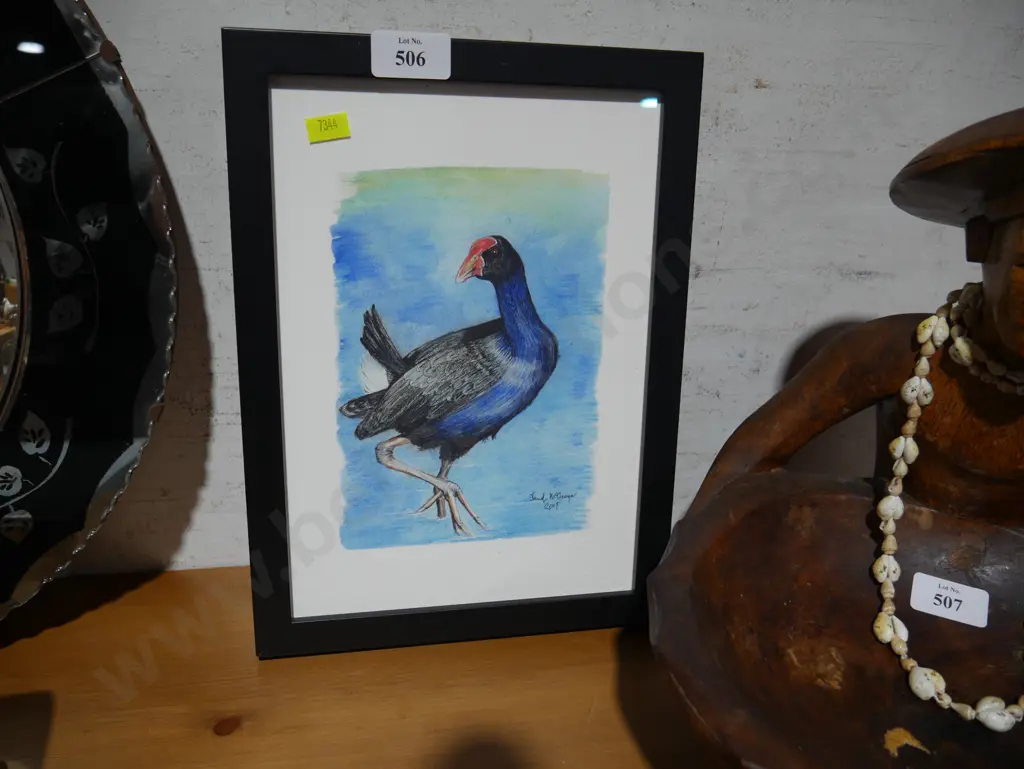 Pukeko watercolour. J McGregor Image 1++