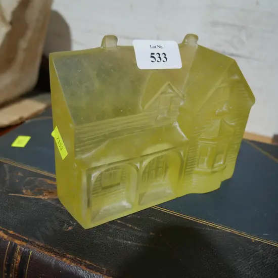 Glass house ornament