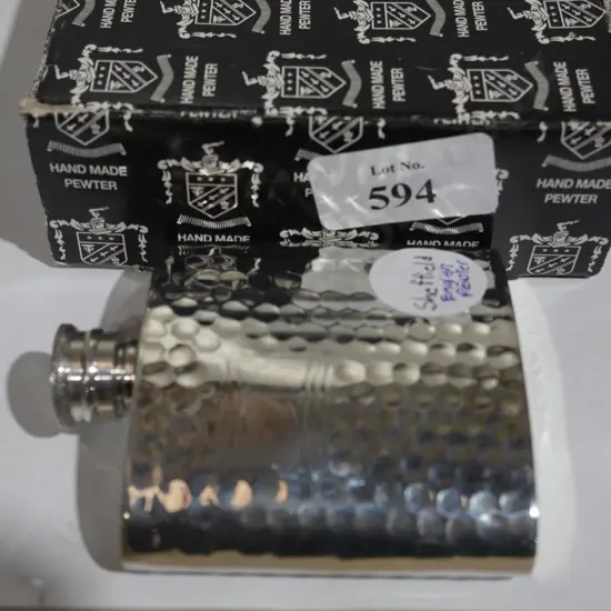 Pewter hip flask