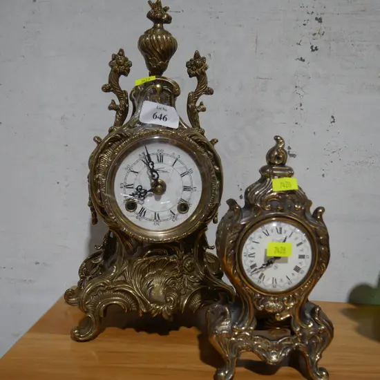 2 ornate clocks