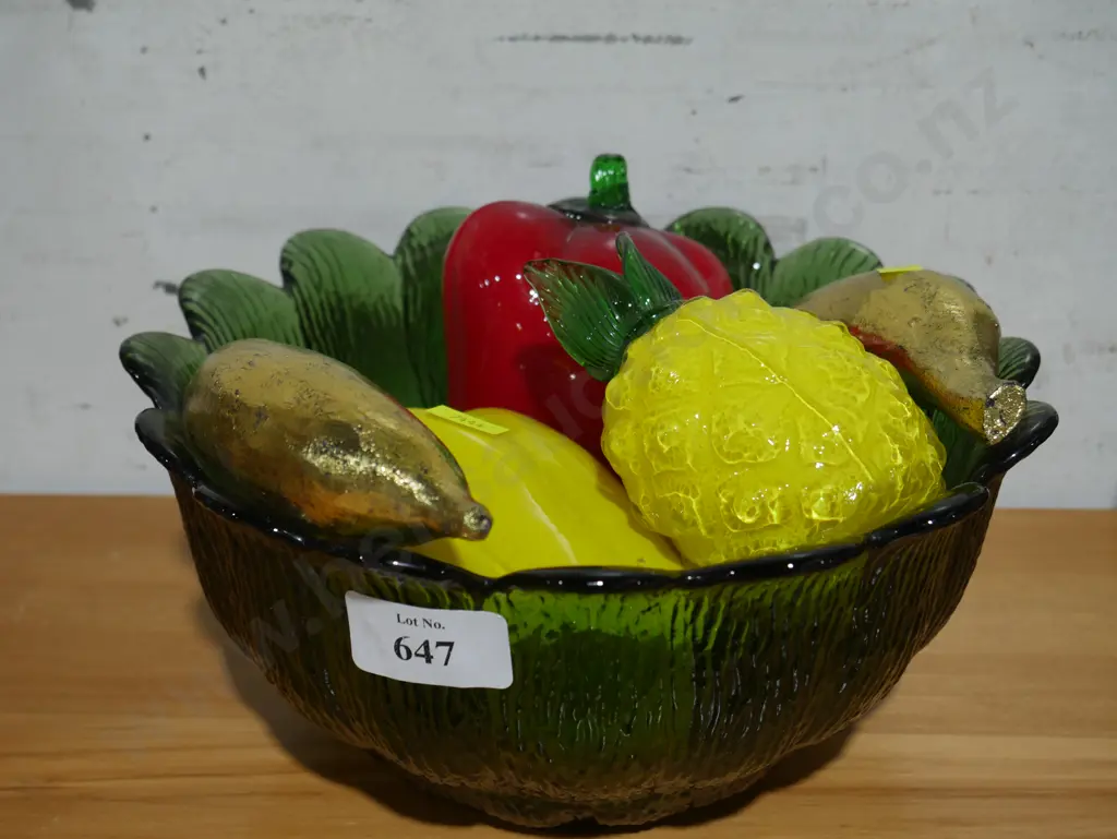 Glass fruit and bowl Image 1++