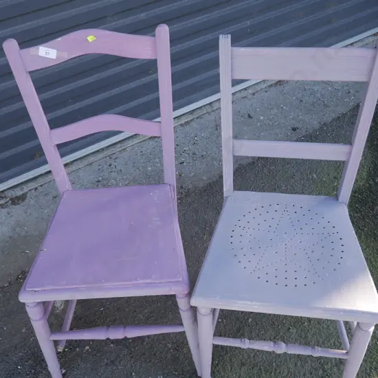 2 purple chairs