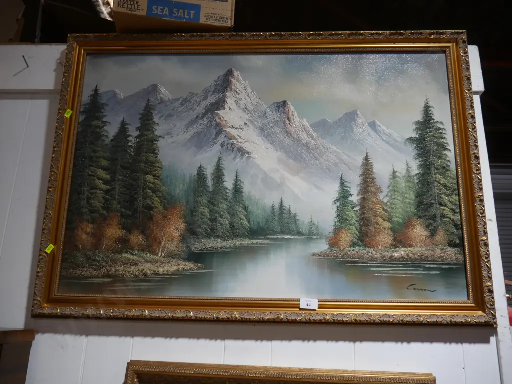Mountain scene oil painting Image 1++