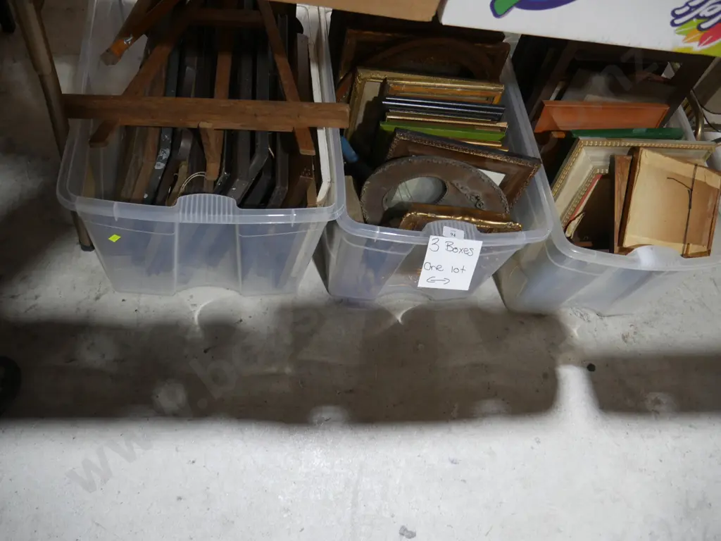 3 boxes of picture frames Image 1++