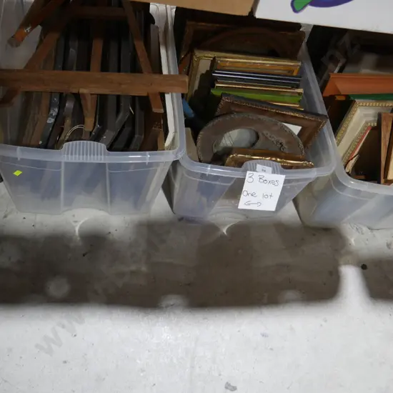 3 boxes of picture frames