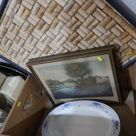 Serving dishes, prints etc