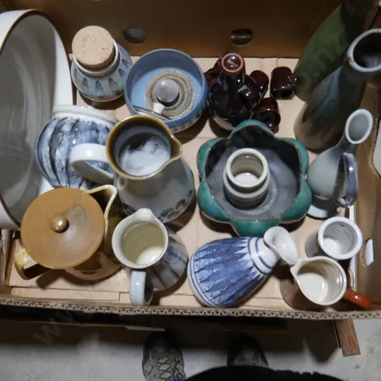 Pottery vases, jugs etc