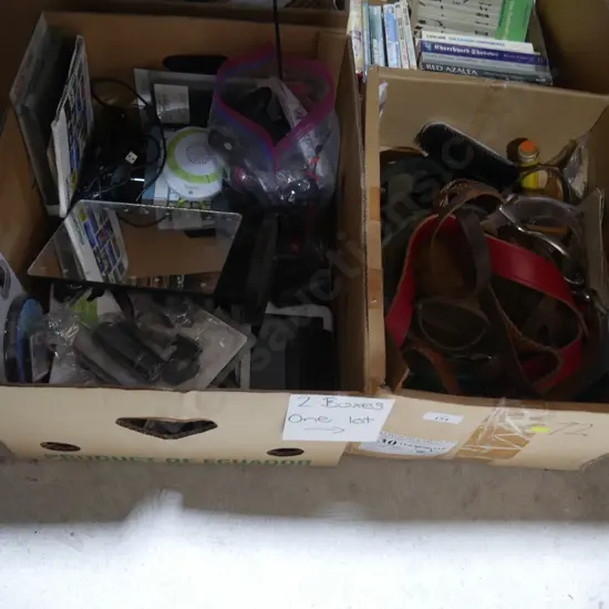 2 boxes of electrical sundries etc