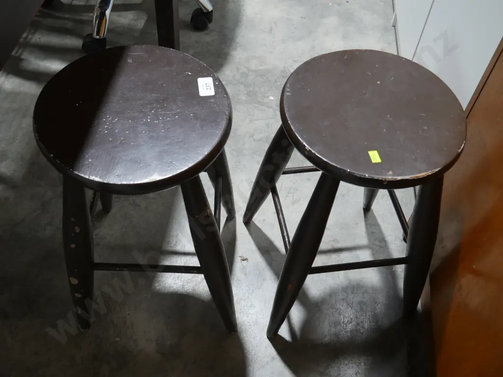 Two wooden stools Image 1++