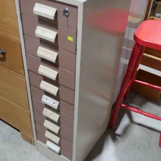 Metal filing drawers