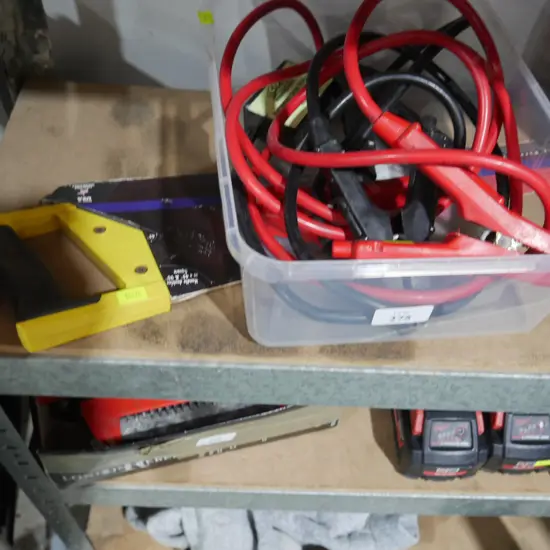 Jumper leads & saw.
