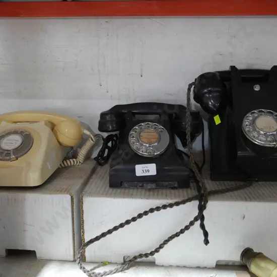 3 vintage phones