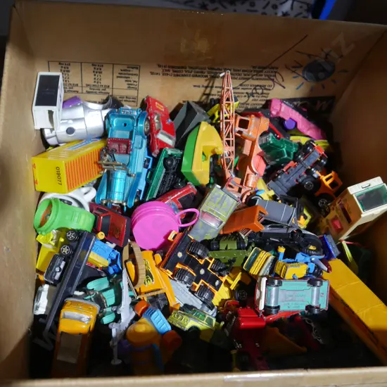 Box of toy cars