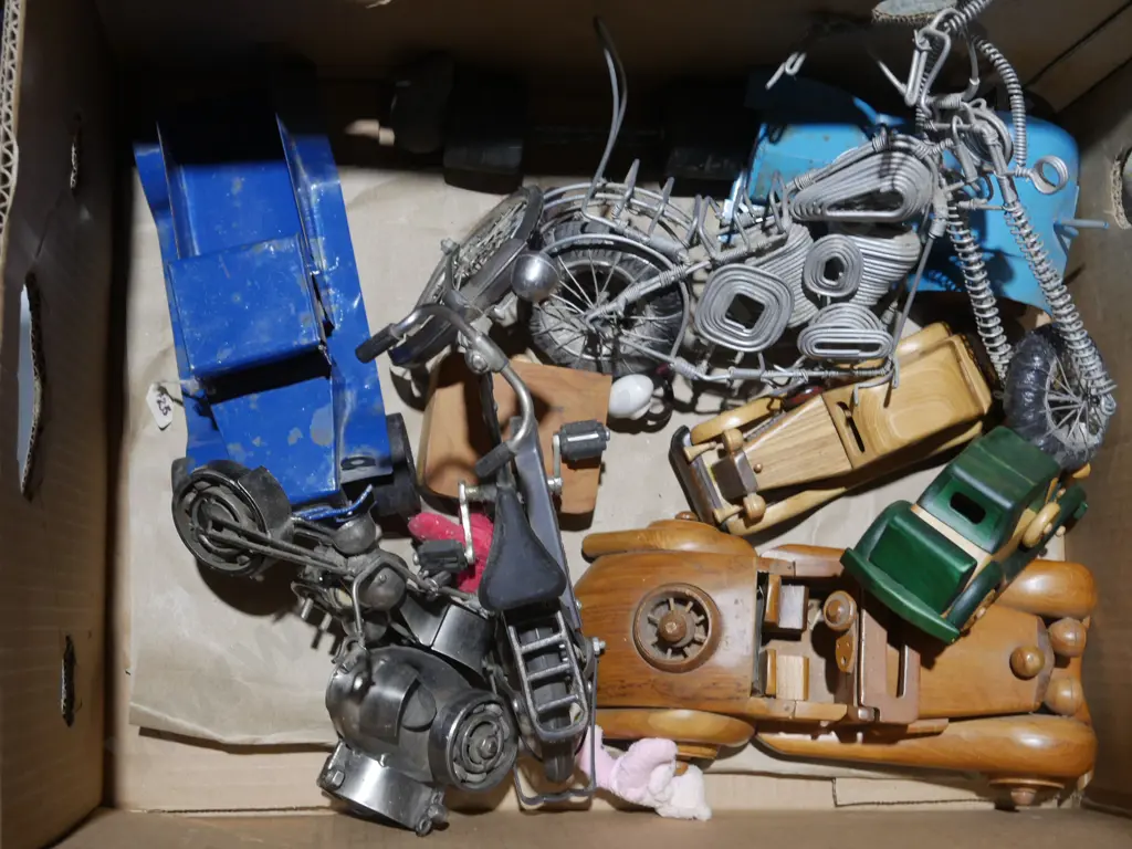 Metal motorcycle's, wooden cars etc Image 1++