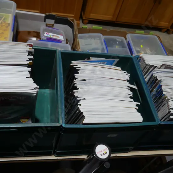Three boxes of classic car magazines