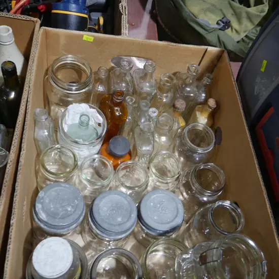 Assorted jars and bottles