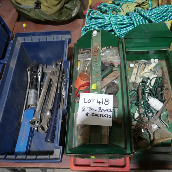 2 toolboxes and contents