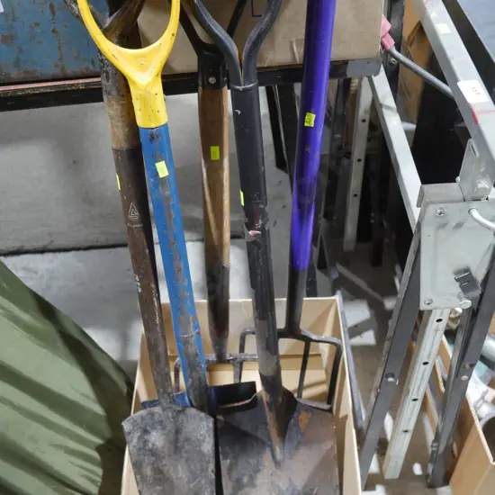 Garden spades and forks