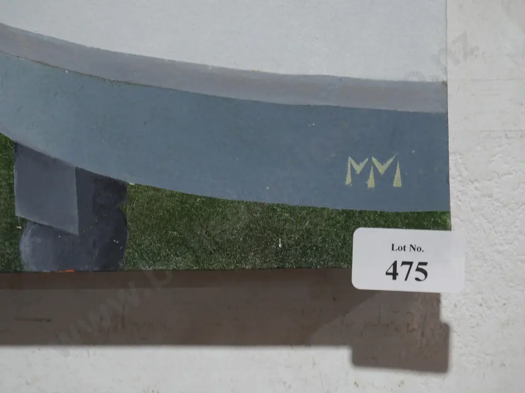 Orange tree artwork signed M.M Image 1++