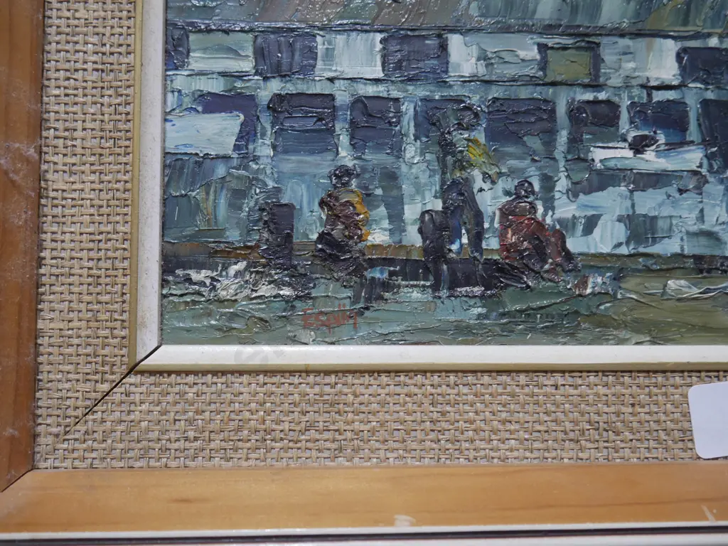 Oil painting signed Esplin Image 1++