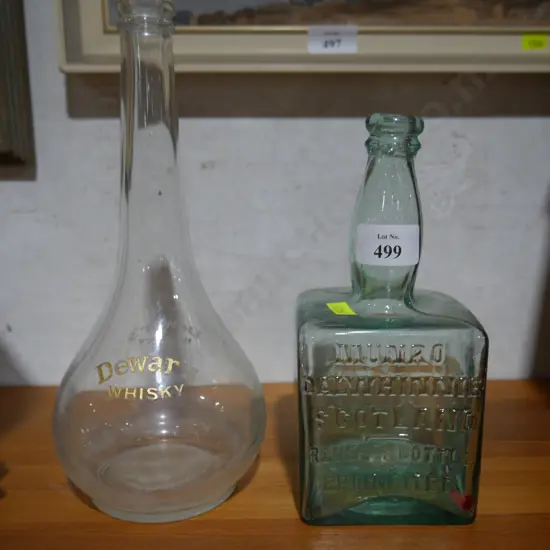 Glass whisky bottles