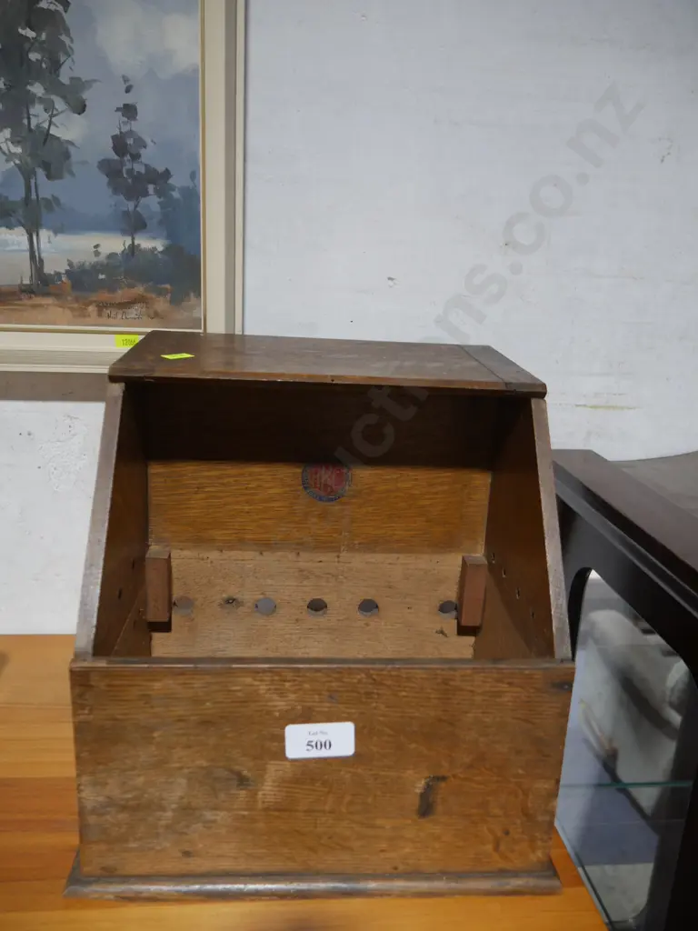 Antique sloped lid desk box Image 1++