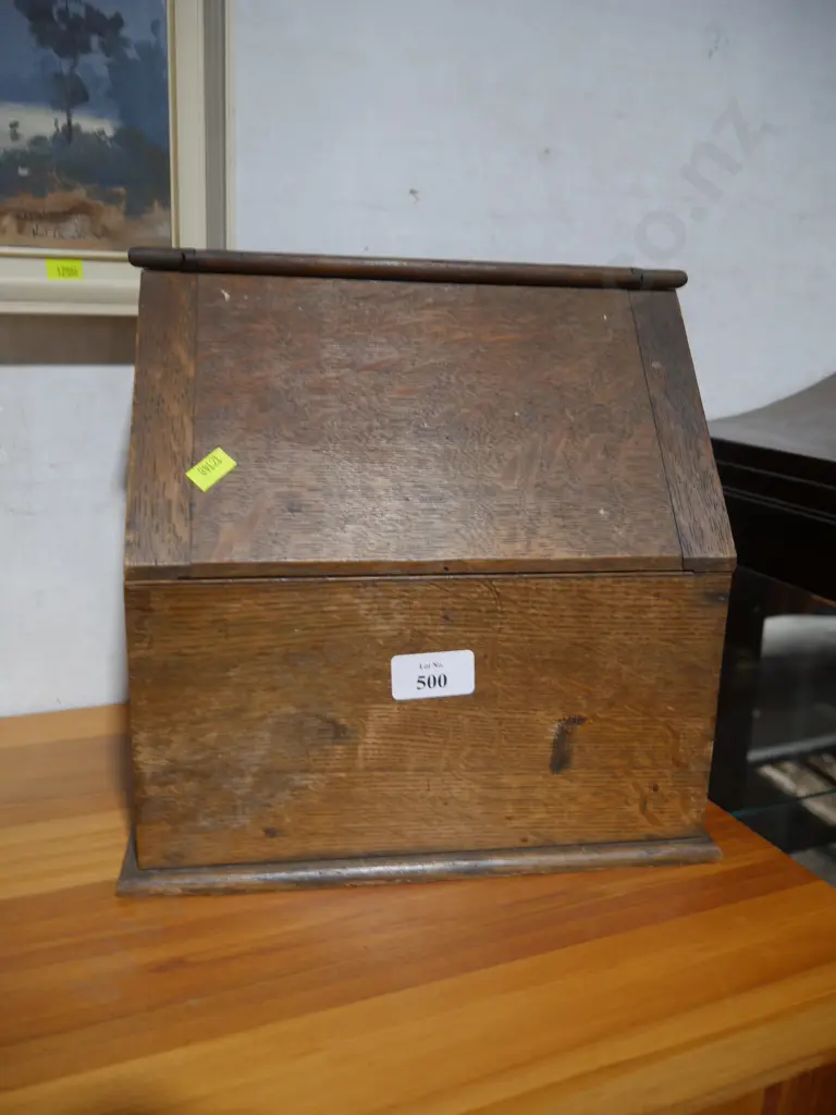 Antique sloped lid desk box Image 1++