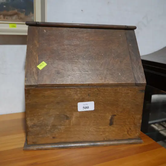 Antique sloped lid desk box
