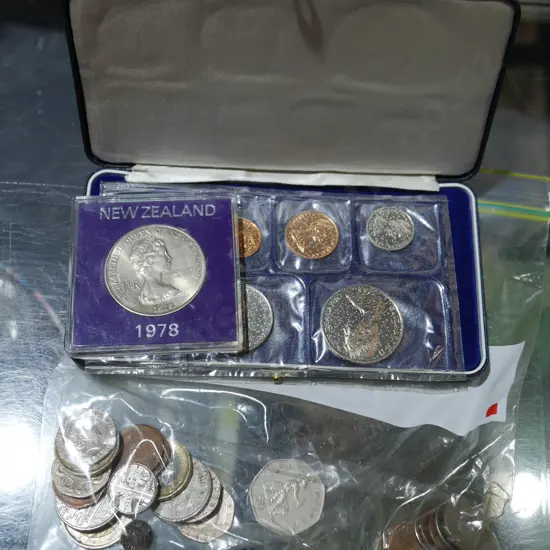 Assorted coins