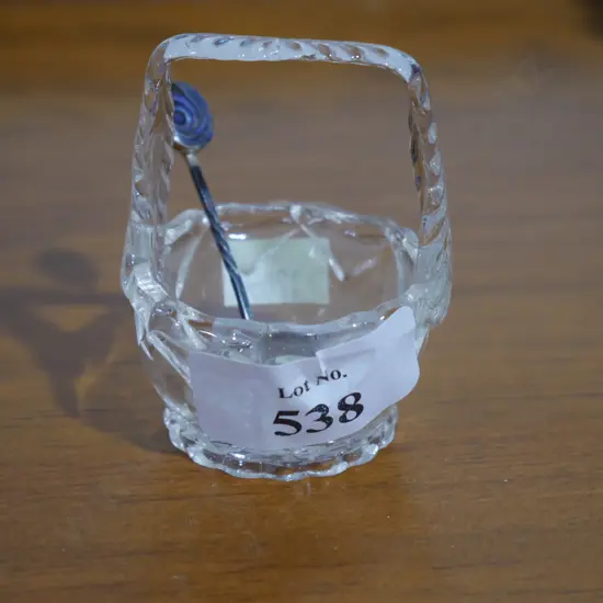 Silver spoon and basket