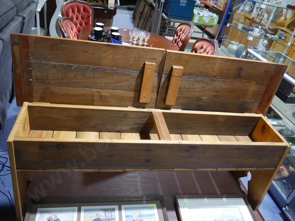 Wooden storage bench seat Image 1++